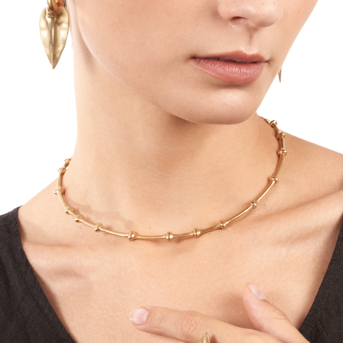 TWYN COLLAR, 18k yellow gold  
Made in Los Angeles  
, NECKLACES, VRAM