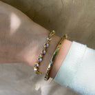 BLUE MOONSTONE LINK BRACELETS, 18k yellow gold 
Blue Moonstone 
0.21tw diamonds 
, BRACELETS, Temple St. Clair