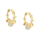 CHRONA HOOPS WITH DIAMONDS, 18k yellow gold  
, EARRINGS, VRAM