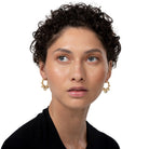 CHRONA HOOPS WITH DIAMONDS, 18k yellow gold  
, EARRINGS, VRAM