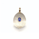 CARVED QUARTZ COQUITO WITH SAPPHIRE, 18k rose gold 
Carved quartz coquito 
Blue sapphire 
, Pendant, DEZSO