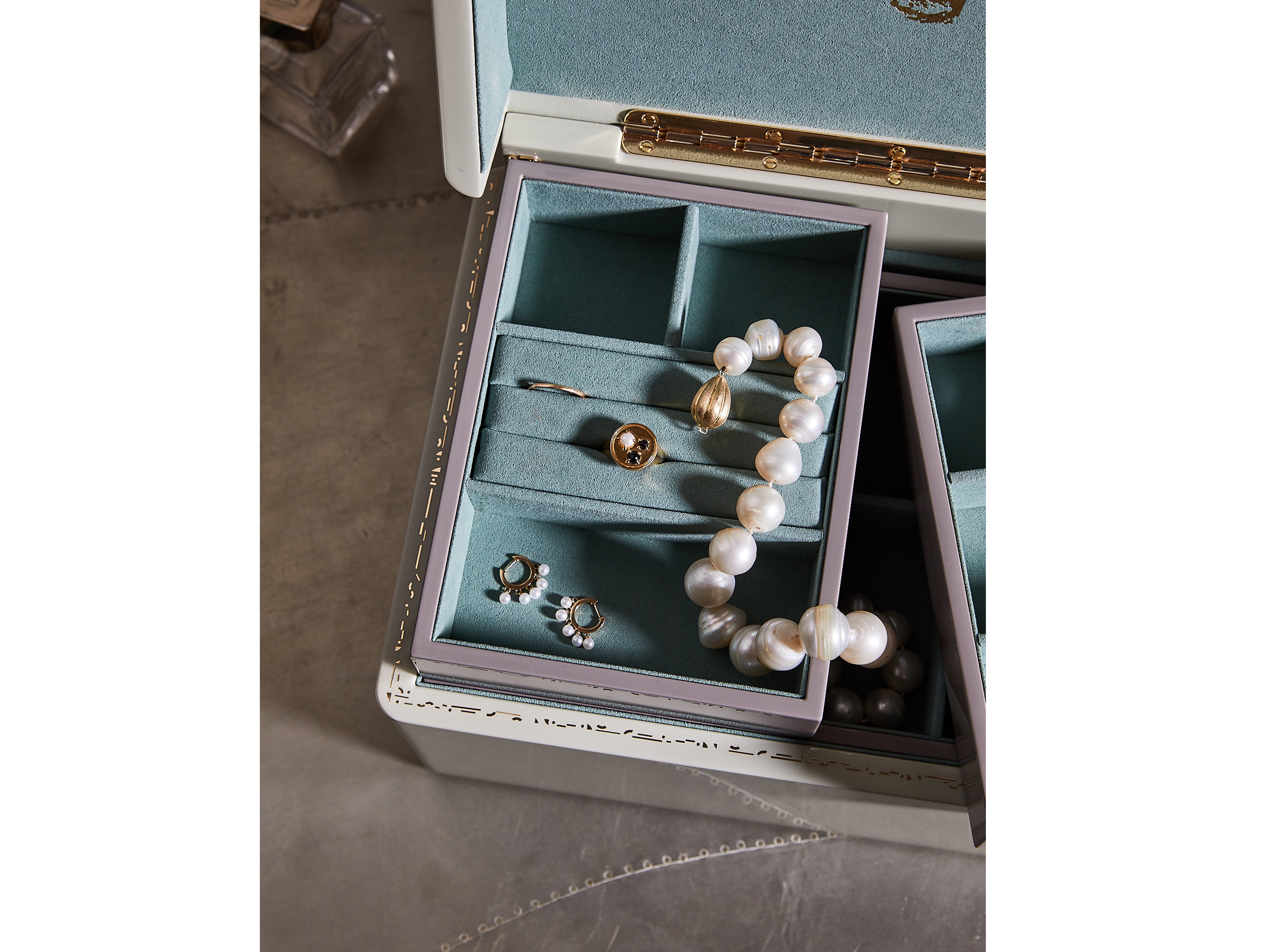 Mint Trunk Jewelry Box