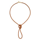 LEATHER CORD - NATURAL, 18k yellow gold clasp 
, NECKLACES, TEMPLE ST. CLAIR