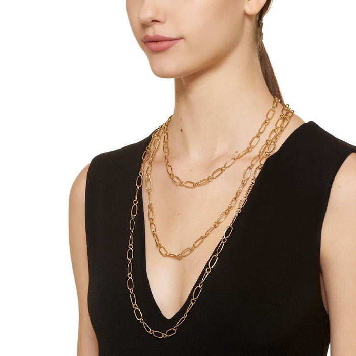 RIVER CHAIN, 18k yellow gold Lobster clasp 24 inches in length, Necklace, Temple St. Clair