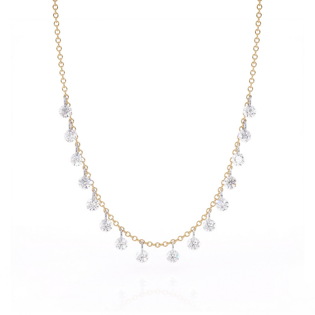 SWEET SIXTEEN DIAMOND NECKLACE, 18k yellow gold 2.04ctw diamond 18 inches in length with adjustable clasp Made in New York, Necklace, ARESA New York