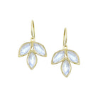 MOONSTONE EARRINGS, 18k yellow or gold 
Rainbow moonstone marquises 
Made in Los Angeles 
, Earrings, Irene Neuwirth
